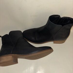 Lucky Brand Boots Womens Sz 9 1/2 LP-Prenma Ankle Booties Black Leather